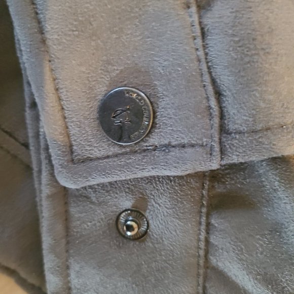 NWT Men's XL Gray Faux Suede Fall/Spring Jacket - Picture 5 of 9